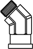 ORFS TO FLANGE - 45°- CODE 61 - FGFF6845-16-16 - Tompkins Industries, Inc.