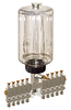 (Formerly B3193-5X07), Multiple Feed Manual Lubricator, 1/2 gal Polycarbonate Reservoir, 10 Feeds -- B3193-06410B111GW
