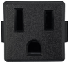 NEMA 5-15R Snap-in AC Power Outlet with Solder Terminals - 738W-X2/01 - Qualtek Electronics Corp.