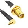 SMA Female Bulkhead St. Connector With RG174 Cable (L–7Mtr) + MMCX Male Right Angle Connector - ET-SFS-BH-1L7-MMMRA - Eteily Technologies India Pvt. Ltd.