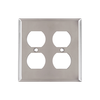 2-Gang Duplex Wall Plates, Stainless Steel Standard Size Polished Finish - 22SBS - Suzhou Ele Mfg Co., Ltd.