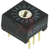 Switch, DIP, Rotary, 16 Position, FlushActuator, BCD Compliant, Solder Tail - 70156002 - Allied Electronics, Inc.