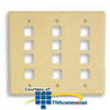Sprint Modular Faceplate - 12 Port/Double Gang - SP-KDFP12 - TelephoneStuff.com