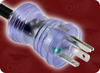 NEMA 5-20P HG CLEAR to ROJ HOME // Power Cords // Hospital Grade Power Cords // Clear Plugs And Connectors -- 0364.072