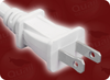 NEMA 1-15P POLARIZED WHITE to SPLIT HOME // Power Cords // North American Power Cords // 2 Conductor Power Cords -- 1071.072S - Image