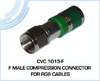 F Male Compression Connector for RG6 Cables - CVC 1015-F - Visual Sound, Inc.