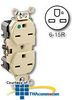 Leviton Back and Side Wired Duplex Receptacle -- 8600 - Image