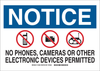 Brady B-555 Aluminum Rectangle White Electronics Sign - 14 in Width x 10 in Height - 132042 -- 754473-83093