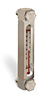 Aluminum Liquid Level Gage with Card Thermometer, 5” Centerline, Front Mount M12 X 1.75 - B3540-30500BM1W - Oil-Rite Corp.