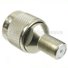 N Male (Plug) to F Female (Jack) Adapter, Nickel Plated Brass Body, High Temp, 1.3 VSWR -- SM4610 - Image