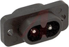 Inlet, Power; Screw Mount; 250 VAC; 2.5A; 100 Ohms @ 500 VDC; Thermoplastic - 70133386 - Allied Electronics, Inc.