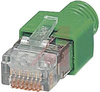 RJ 45 CONNECTOR, SHIELDED, WITH BEND PROTECTION SLEEVE,gray for straight cables -- 70207872