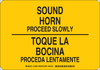 Brady B-302 Polyester Rectangle Yellow Stop Signs, Traffic Control Signs & Banners Sign - 10 in Width x 7 in Height - Laminated - Language English / Spanish - 125507 - 754473-73156 - R. S. Hughes Company, Inc.
