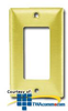 Hubbell Single Gang StyleLine Cover Plate - Brass -- HPWB26 - Image