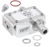 Type N F/F In/Out Coaxial RF Surge Protector, 800MHz - 2.5GHz, DC Pass, 300W, IP67, 20kA, Hybrid, Bracket Toward Body - FMSP1014 - Fairview Microwave Inc.