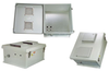 18x16x08 Fiberglass Reinf Polyester FRP Weatherproof Outdoor IP24 NEMA 3R Enclosure, PoE MNT PLT Vented Lid Gray - TEF181608-40V - Transtector Systems, Inc.