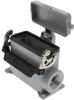 Standard, Rectangular Base with cover, Single Latch, Surface mount, size 77.27, 2 Side M32 cable entries - MAP-16LS232 - Mencom Corporation