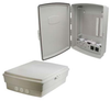 14x10x04 ABS Plastic Weatherproof Outdoor IP55 NEMA 3 Enclosure, Hook & Loop Mounting, 120 VAC outlets Gray (4-Pack) -- TEP141004-100-4 - Image