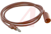 Patch Cord; 1; 48 in.; 18; Stacking Banana; Alligator Clip; PVC; Red; 50 degC - 70198101 - Allied Electronics, Inc.