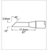 Metcal Smartheat Soldering Tip PHT-754487F - Hoof Tip - 0.67 in Tip Length - 0.12 in Tip Width -- PHT-754487F