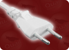 CEE 7/16 EURO 2 WHITE to IEC-60320-C7 WHITE HOME // Power Cords // International Power Cords // Europe Power Cords -- 8002.039W - Image