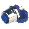 Fast Ethernet Cat5e Data Receptacle Connector: Female, rear mount, M12 - mating side, print contacts - connecting side, 4-pin, D-coded, unshielded, metallic grey housing, 50 V AC / 60 V DC, 4 A - EF12L OCTOPUS - Belden Inc.