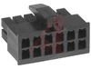 Connector, Soft Shell; Nylon; Receptacle; Black; 12; Dual; 0.118 in.; UL 94V-0 - 70082733 - Allied Electronics, Inc.