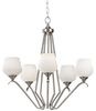Light Single Tier Chandelier - F2659/5BS - Murray Feiss Lighting
