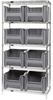 Open Wire Shelving, 5Shelves, 8Bin, Grey; Shelving Unit Type Quantum Storage - 44AC8167 - Newark, An Avnet Company