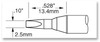 Tip, Soldering, Chisel, 2.5Mm; Tip / Nozzle Width Metcal - 50M7837 - Newark, An Avnet Company