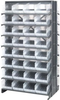 2 Side Sloped Rack, 16Shelves, 64Bin/clr; Shelving Unit Type Quantum Storage - 42AC5631 - Newark, An Avnet Company