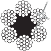 SS 6x19-FC Rope Ø 10 mm -- 108101004620128 - Image