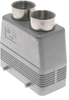 Standard, Rectangular Hood, size 77.27, 4 Pegs, 2 Top PG21 cable entries - CAV-16.221 - Mencom Corporation