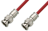 75 Ohm BNC Male to 75 Ohm BNC Male Cable 12 Inch Length Using 75 Ohm PE-B159-RD Red Coax - PE38130/RD-12 - Pasternack