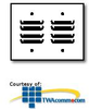 Leviton 2-Gang Louvre Strap Mtg. Device Louvre Wallplate - 84081-40 - TelephoneStuff.com