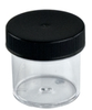 Clear Polystyrene Jars with Black Caps - 66832 - U.S. Plastic Corporation