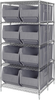 Open Wire Shelving, 5Shelves, 8Bin, Grey; Shelving Unit Type Quantum Storage - 44AC7844 - Newark, An Avnet Company