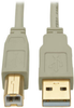 USB 2.0 A/B Cable (M/M), Beige, 6 ft. -- U022-006-BE - Image