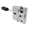 Electronic Rotary Push-to-Close Latch, Delayed Relock, Without Latch Status Microswitch, Sealed Connector, M6 X 1.0, Steel Housing, Nickel Plated - R4-EM-72-133 - Southco