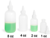 Natural LDPE Round Bottles with White Twist Top Caps - 0001-37 - SKS Science Products