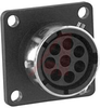 connector,plastic circular,metal coupling ring,wall recept,size 12,for 8 socket -- 70129843