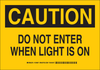 Brady B-555 Aluminum Rectangle Yellow Door, Gate & Pathway Sign - 10 in Width x 7 in Height - TEXT: CAUTION - 124665 - 754473-72235 - R. S. Hughes Company, Inc.
