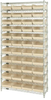 Wire Shelving, 12Shelves, 44Bins, Ivory; Shelving Unit Type Quantum Storage - 44AC8076 - Newark, An Avnet Company