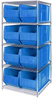 Open Wire Shelving, 5Shelves, 8Bin, Blue; Shelving Unit Type Quantum Storage - 44AC8175 - Newark, An Avnet Company