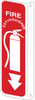 Brady B-401 High Impact Polystyrene Rectangle Red Fire Equipment Sign - 4 in Width x 12 in Height - TEXT: FIRE EXTINGUISHER - 50691 - 754476-50691 - R. S. Hughes Company, Inc.