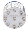 SP8T Latching DC to 18 GHz Terminated Electro-Mechanical Relay Switch, Indicators, Reset, up to 240W, 28V, SMA -- SEMS-4078-SP8T-SMA