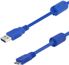 Cable, Usb 3.0 A-Micro B Plug, 0.75M/blu; Connector A L-Com - 44AC0197 - Newark, An Avnet Company