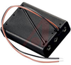 Battery Holder, 3 AAA, Holder, A.B.S., Spring steel, Nickel Plate, 6 inches long - 70182671 - Allied Electronics, Inc.