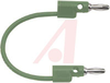 Patch Cord, Stack-Up Banana Plug Each End, 12 Inch, Green - 70198440 - Allied Electronics, Inc.