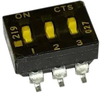 Dip Switch, 0.1A, 50Vdc, 3Pos, Smd Rohs Compliant Cts - 60AJ4825 - Newark, An Avnet Company